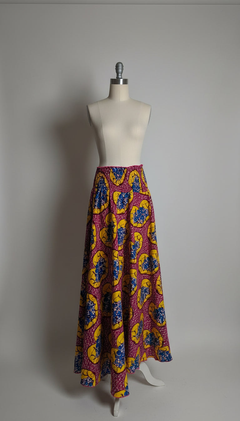 Colorful fabric with a pattern on a white background