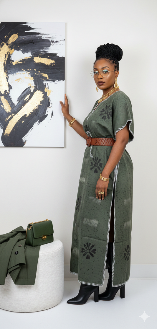 Handmade batik design Kaftan Dress