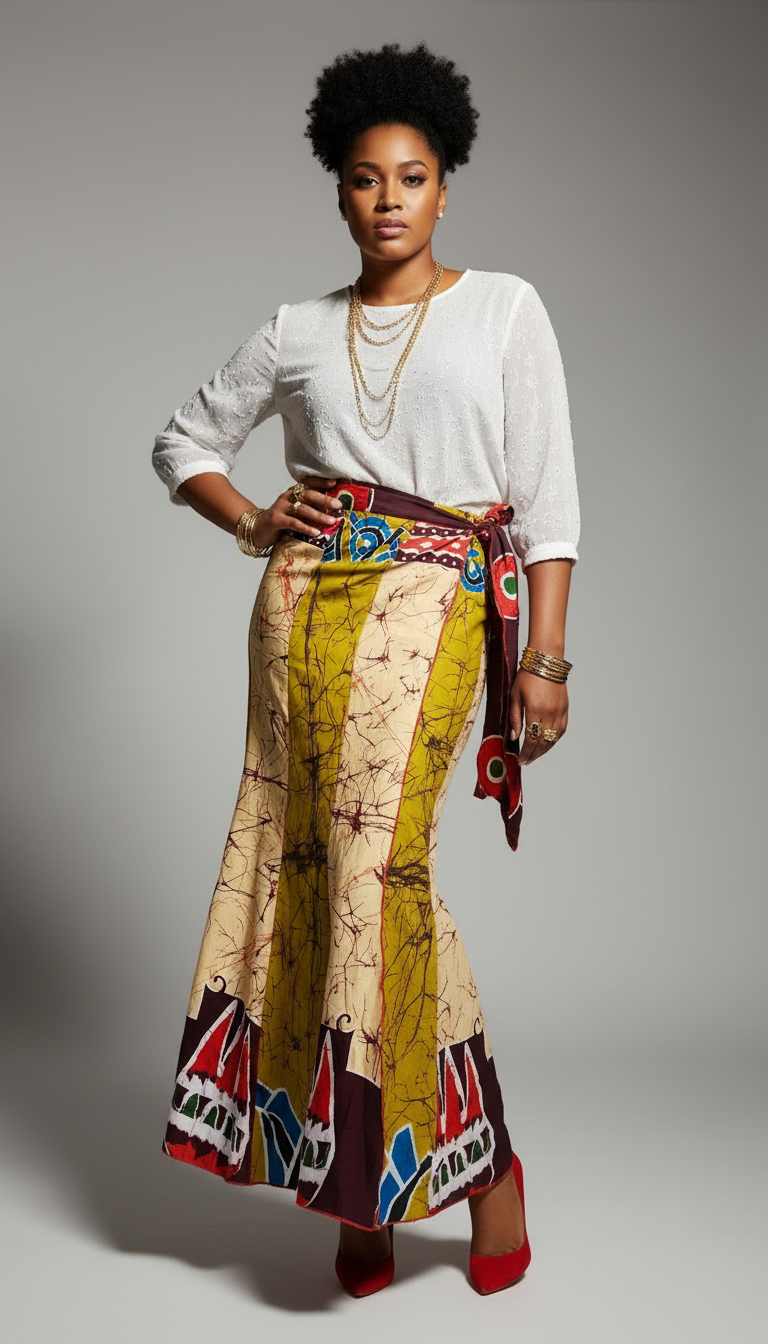 Colorful fabric with intricate patterns on a white background