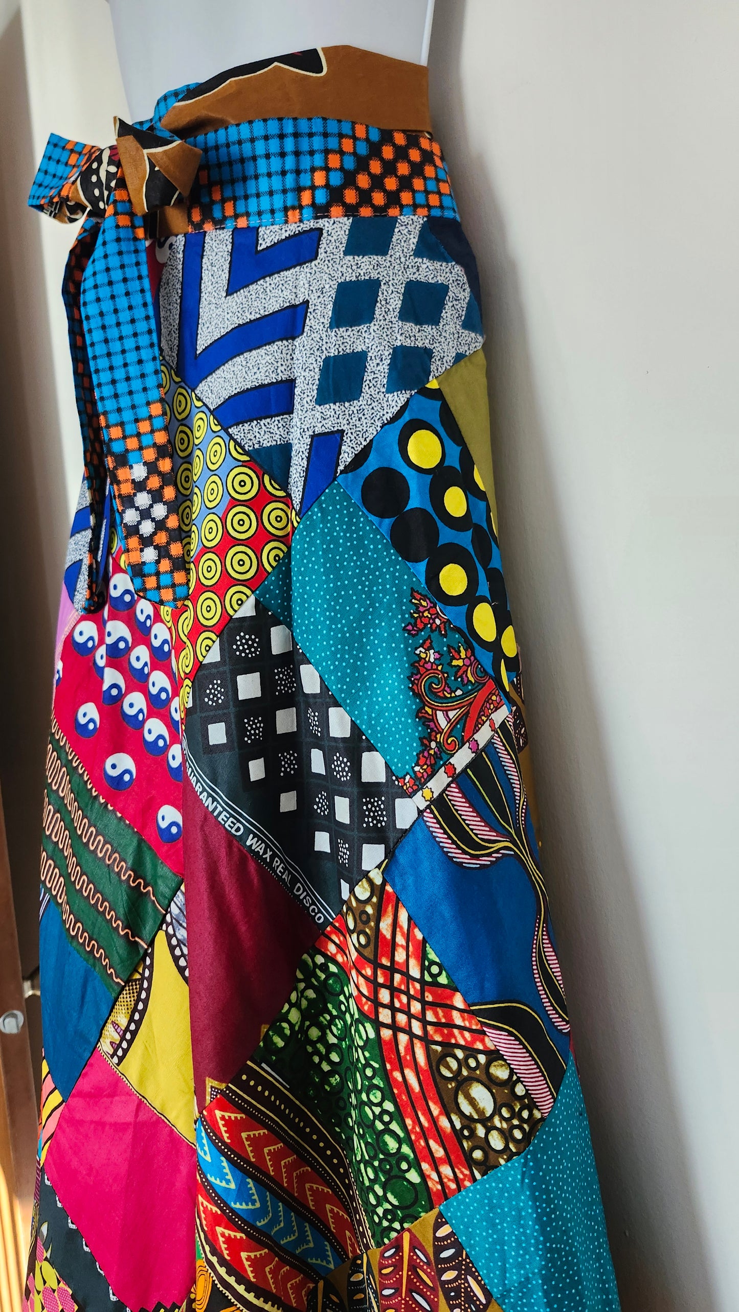 Colorful Patchwork Ankara Maxi Skirt