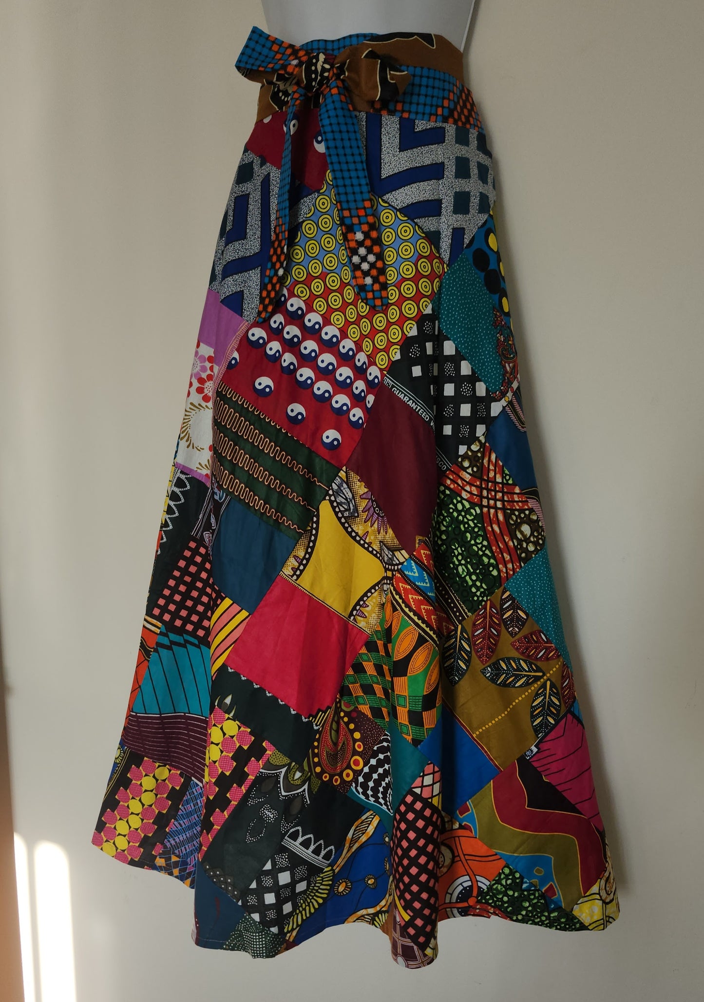 Colorful Patchwork Ankara Maxi Skirt